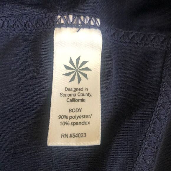 Athleta Navy Three Quarter Zip Top Size S - Picture 8 of 14